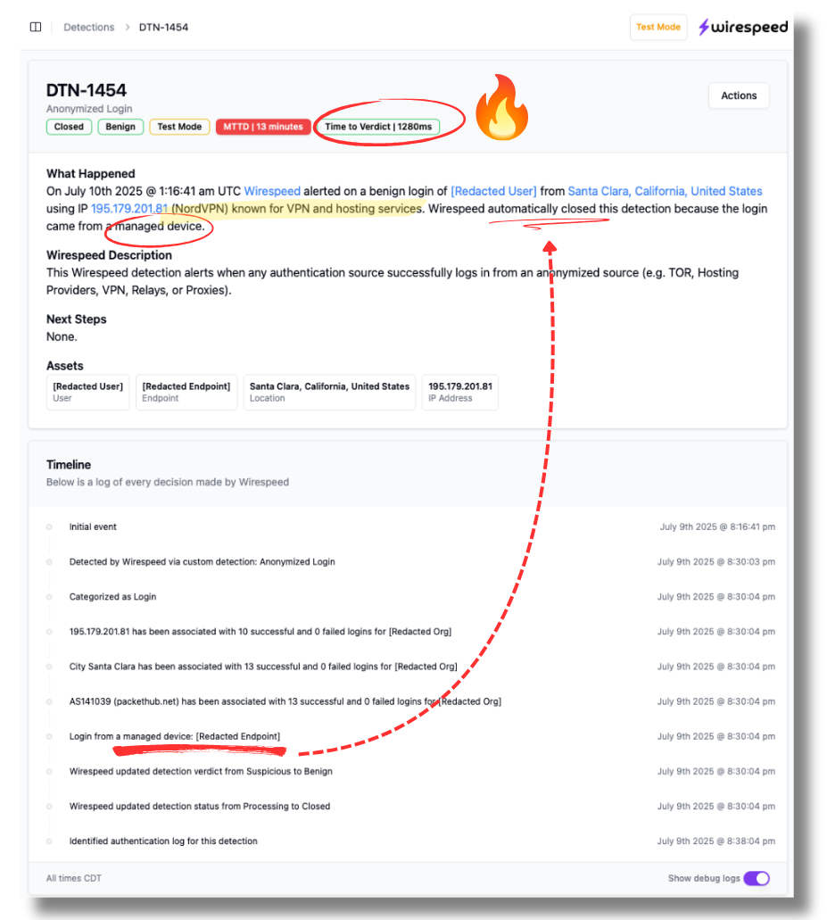 Automatically Triaged Detection