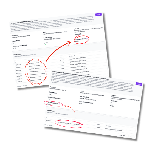 De-conflicting legitimate software in Microsoft Defender alerts